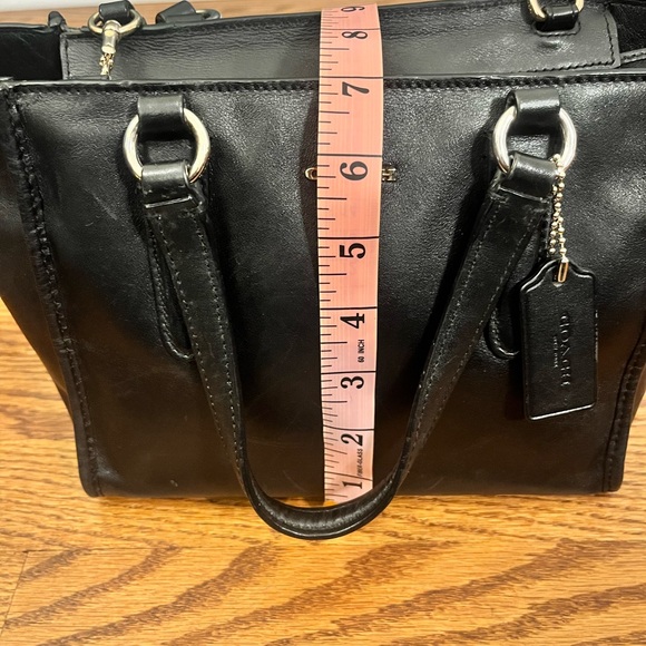 Coach Mini Crosby Carryall Handbag Black Leather Logo 33537 - Picture 9 of 16
